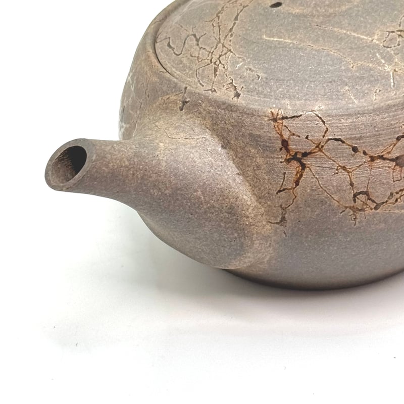 谷川仁 Hitoshi Tanikawa 炭化藻掛 後手急須 ST1031 | TOKONAM