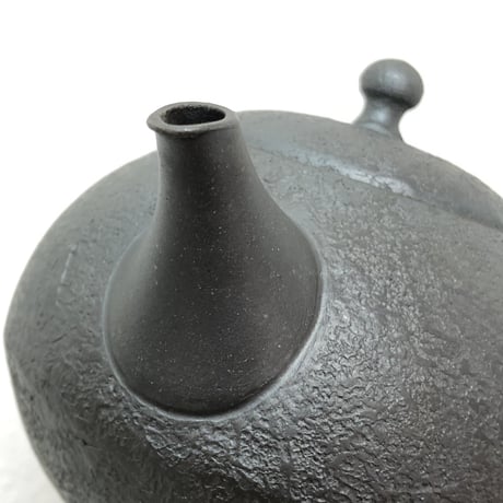 千葉光広 Mitsuhiro Chiba 鉄化粧 駒型 印籠蓋 後手急須　ST0511