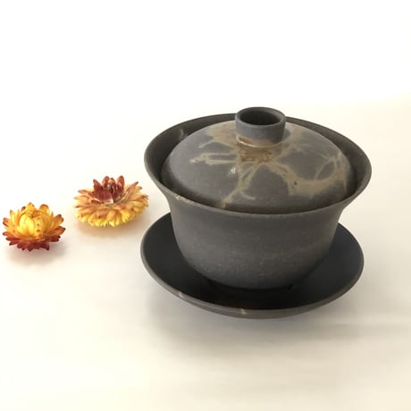 伊藤雅風 Gafu Ito 藻掛け 蓋碗 L 皿付　ST0010