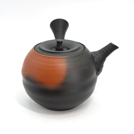 村越風月 Fugetsu Murakoshi 窯変茶注 丸型 木箱入　ST1156