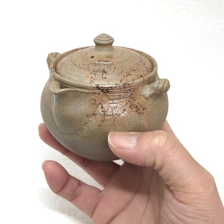 谷川仁 Hitoshi Tanikawa 炭化藻掛け  耳付 宝瓶　ST0581