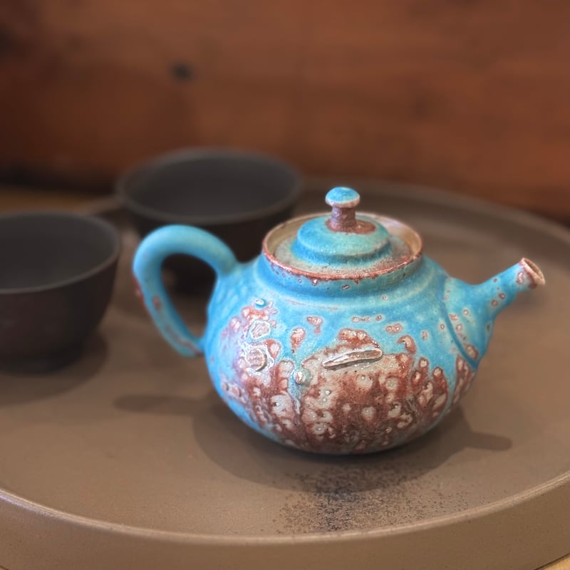 山田想 So Yamada 青 後手急須 木箱入 ST1015 | TOKONAME