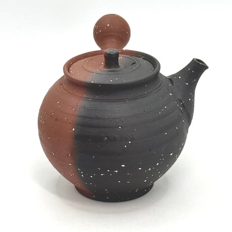 北條 Hokujo 朱泥 南蛮 窯変茶注　木箱入り　ST1173
