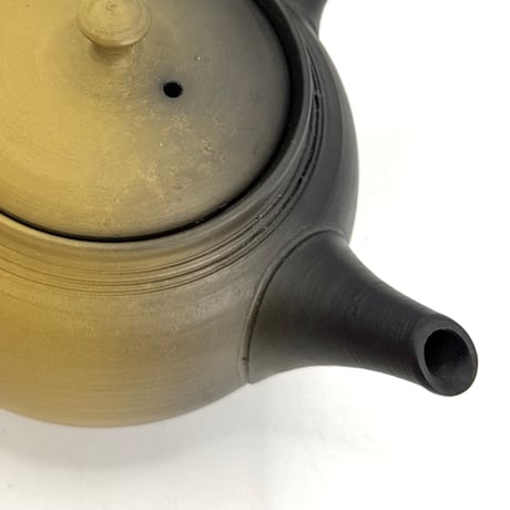 片山白山 Hakusan Katayama 緑泥 窯変 急須　ST1053