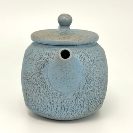 甚秋  伊藤成二  Jinshu  Seiji Ito  空色 嵐絞り 茶壺 　ST0725