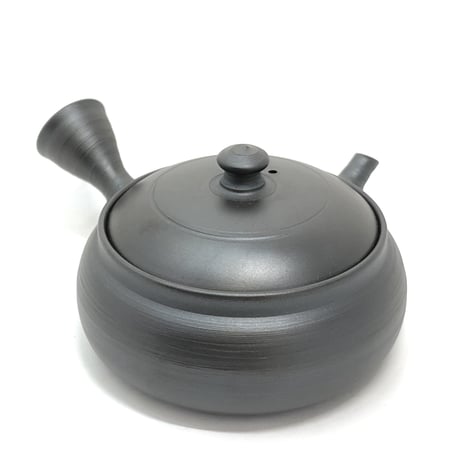 伊藤雅風 Gafu Ito 黒泥 平丸急須 　ST0329
