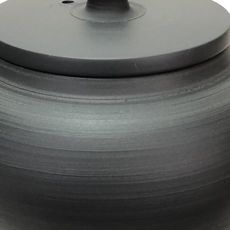 伊藤雅風 Gafu Ito 黒マット 印籠蓋 後手急須　ST0166