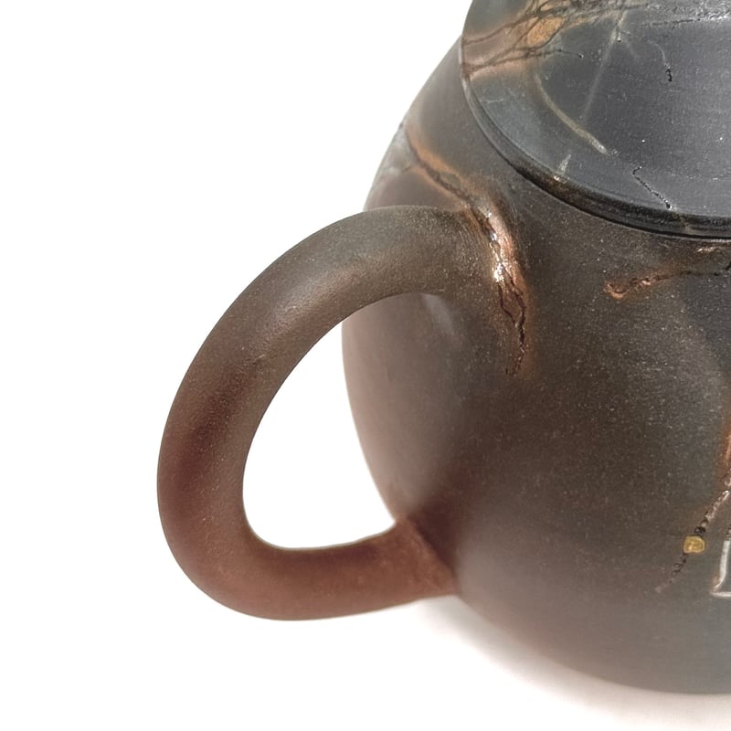 アンティーク朱泥 北條 Hokujo 朱泥 藻掛け窯変 後手 茶注 木箱入 ST0921 | TOKONAME