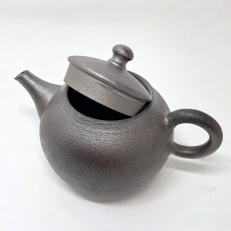 千葉光広 Mitsuhiro Chiba 焼き締め ノタ打ち 印籠蓋 後手急須　ST0344