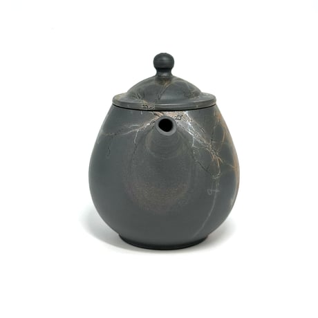 北條 Hokujo 朱泥藻掛け窯変茶注 木箱入　ST0813