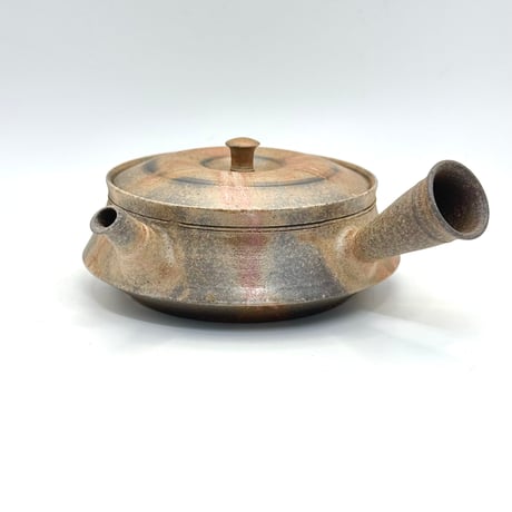水野陽景 Yokei Mizuno  焼締火襷平算盤珠茶注 ST0833