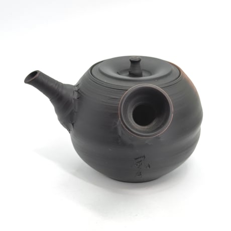 村越風月 Fugetsu Murakoshi 窯変茶注 丸型 木箱入　ST1156