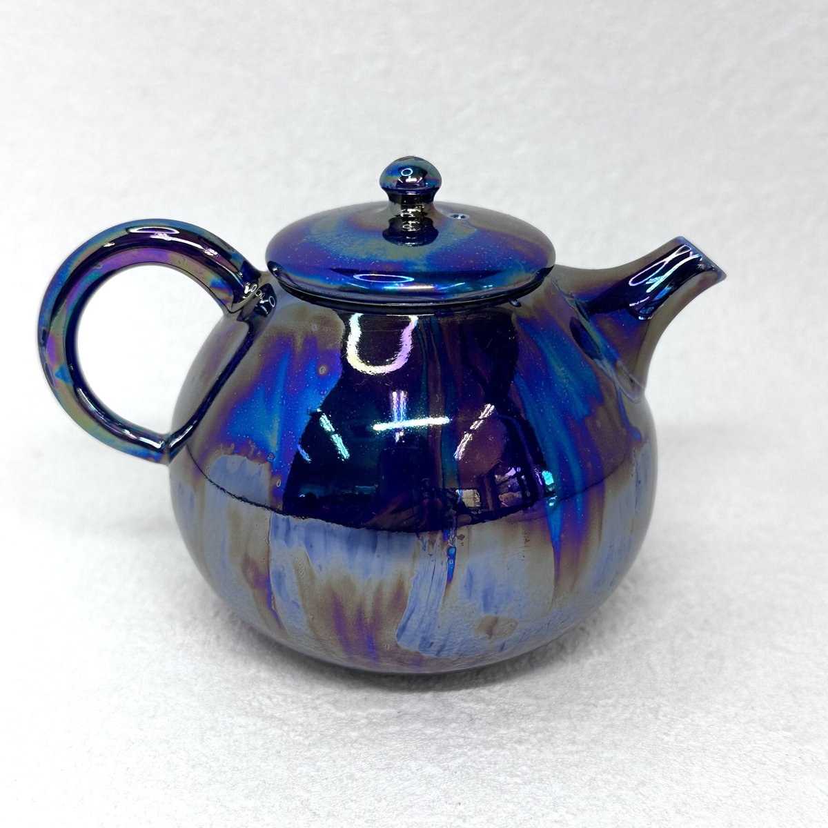 都築豊 Yutaka Tsuzuki 艶急須 後手 蒼玉(サファイア)ST0592 都築豊 Yutaka Tsuzuki 艶急須 後手 蒼玉(サファイア)ST0592