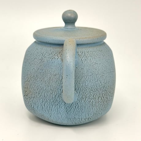 甚秋  伊藤成二  Jinshu  Seiji Ito  空色 嵐絞り 茶壺 　ST0725