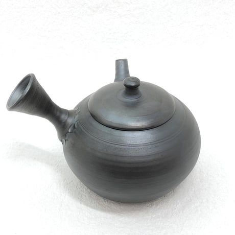 伊藤雅風 Gafu Ito 黒泥 印籠蓋 急須 　ST0453