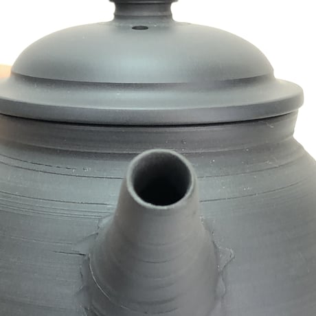 伊藤雅風 Gafu Ito 黒マット 印籠蓋 後手急須　ST0165