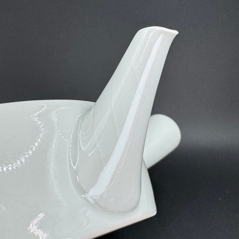 前川妙子 Taeko Maekawa 染付 藤燕 平急須 ST0742 | TOKONAME