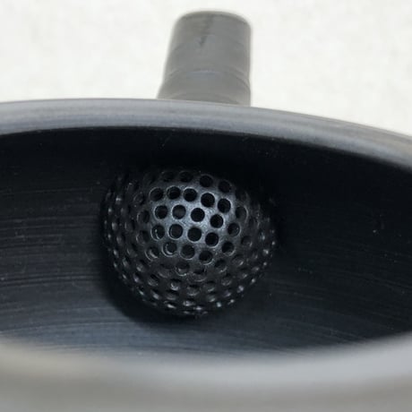 伊藤雅風 Gafu Ito 黒泥 印籠蓋 急須 　ST0453