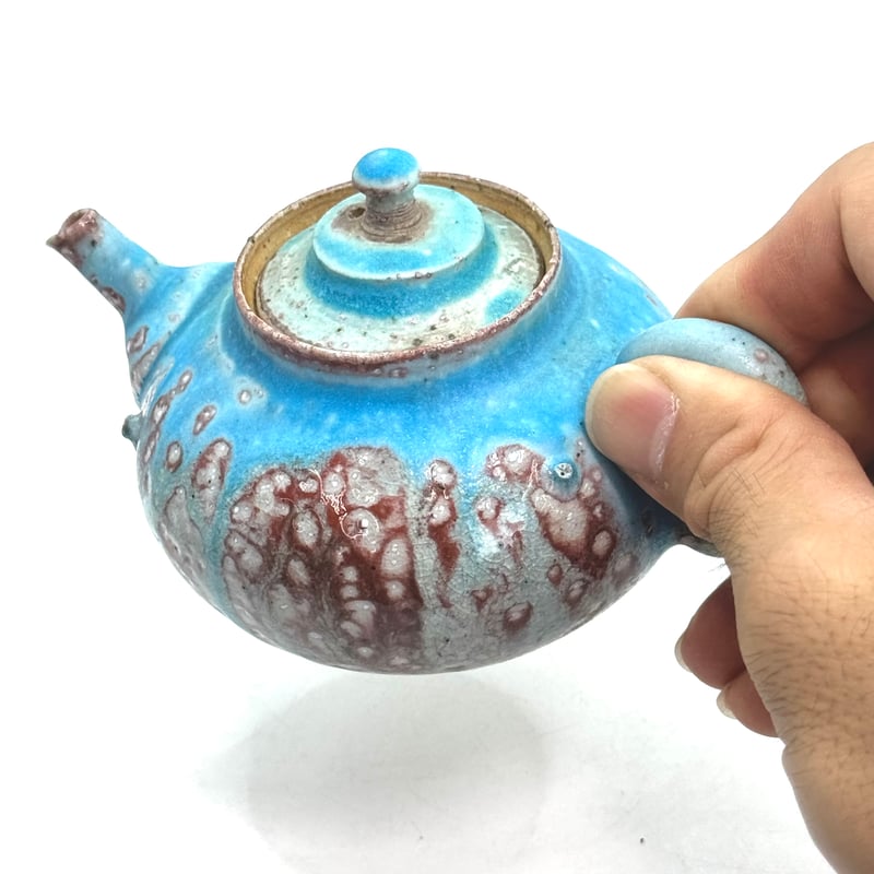 山田想 So Yamada 青 後手急須 木箱入 ST0912 | TOKONAME I