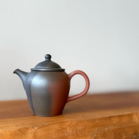 北條 Hokujo 朱泥窯変茶注 木箱入　ST0808