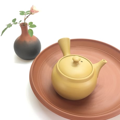 片山白山 Hakusan Katayama 黄泥  急須　ST0109