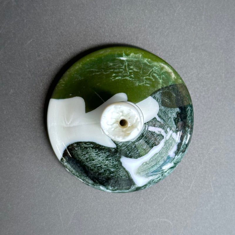 ココナッツ　時代提げ物　古七宝琺瑯彩　三つ葉葵文　印籠　V　6617 ココナッツ 時代提げ物 古七宝琺瑯彩 三つ葉葵文 印籠 V 6617