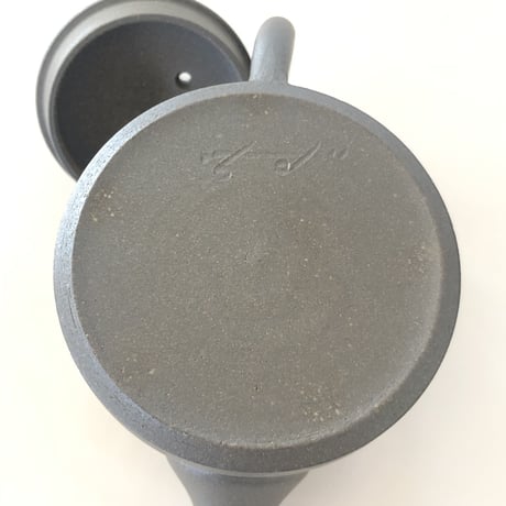 千葉光広 Mitsuhiro Chiba 黒 筒形 印籠蓋 後手急須　ST0005