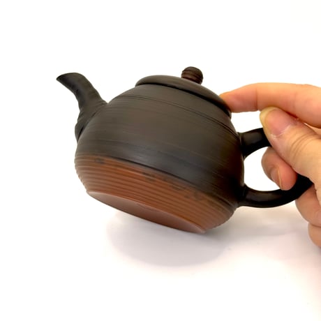 村越風月 Fugetsu Murakoshi 窯変茶銚【日本煎茶工芸展入選作】 木箱入　ST0732