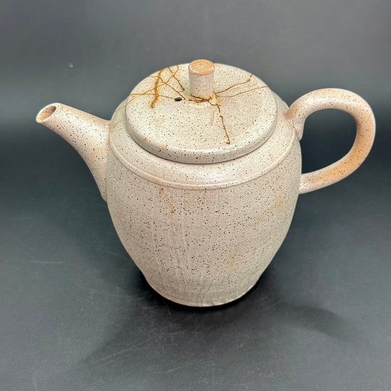 甚秋 伊藤成二 Jinshu Seiji Ito 白 藻掛け 切立 後手急須 ST0