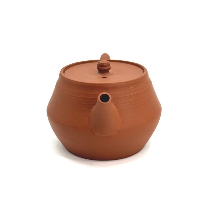 山田陶山 Tozan Yamada 朱泥 後手 急須(平蓋） ST 1008 | TOKONA