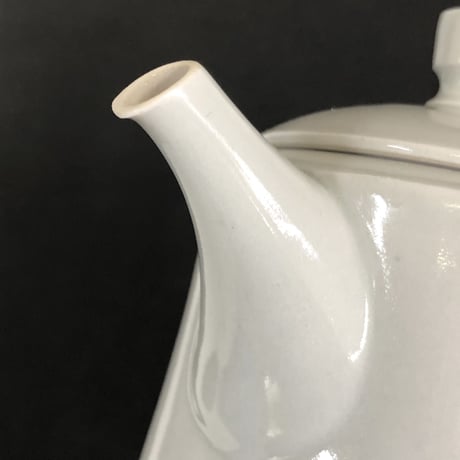 千葉光広 Mitsuhiro Chiba 透明釉 筒形 印籠蓋 後手急須　ST0184