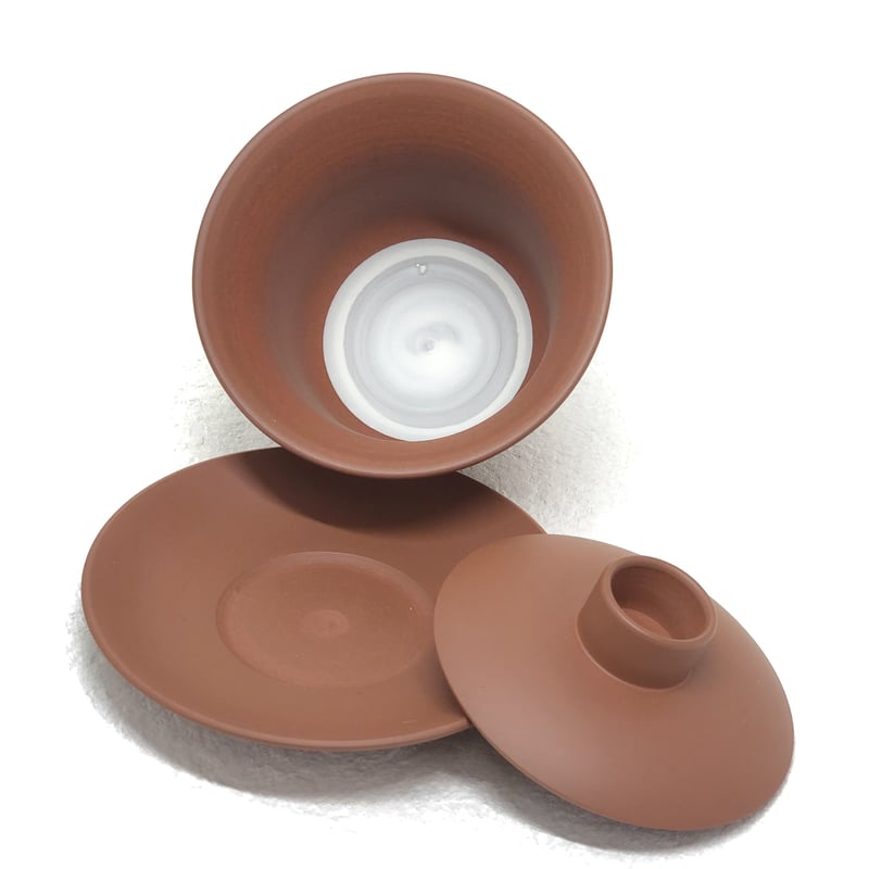 2639 田中太郎作　柘榴鉄釉置物 2639 田中太郎作 柘榴鉄釉置物