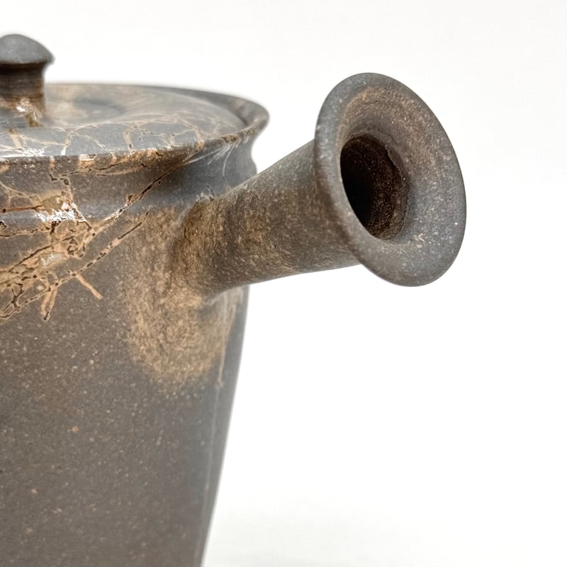 水野陽景 Yokei Mizuno 焼締藻掛け 末型茶注 ST0996 | TOKONAME