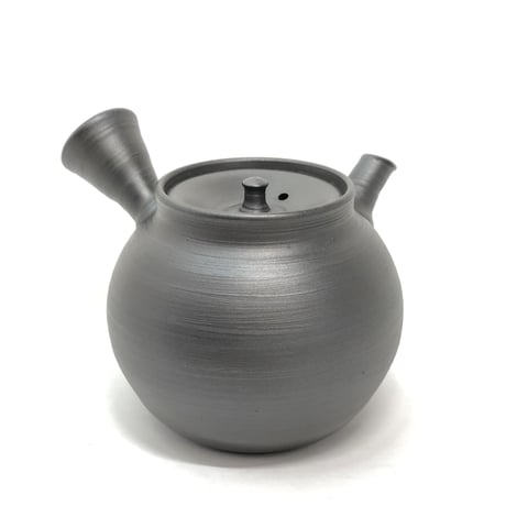 伊藤雅風 Gafu Ito 黒泥 筋挽き急須 　ST0330