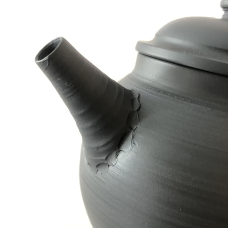 伊藤雅風 Gafu Ito 黒マット 印籠蓋 後手急須　ST0083