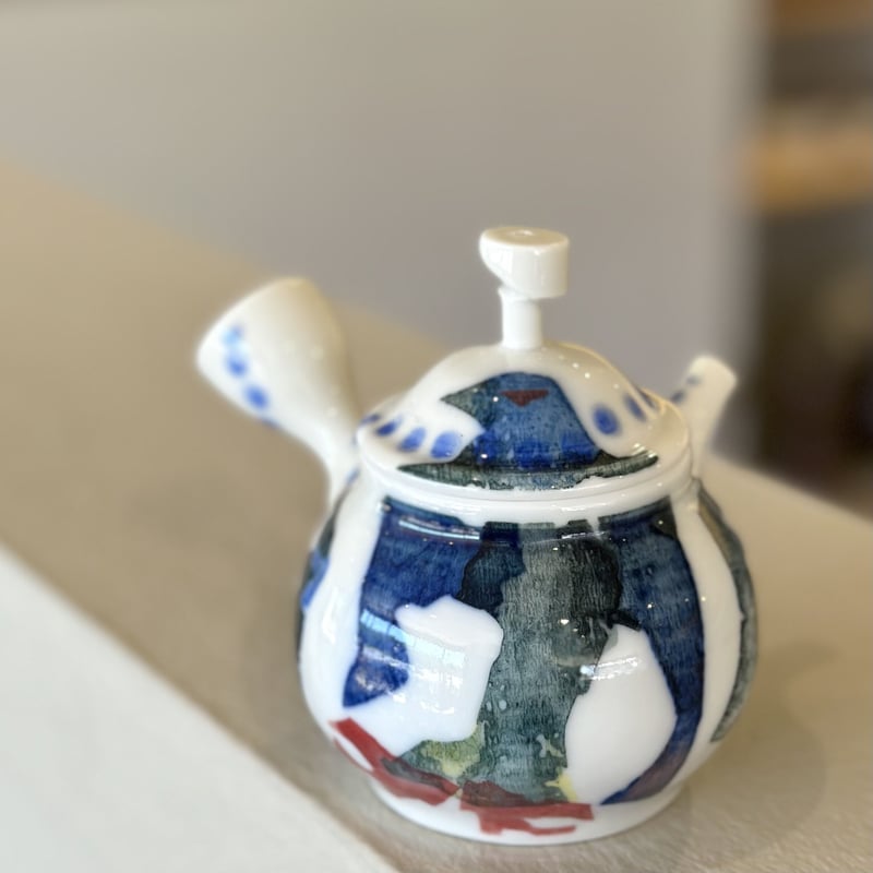 一ツ松綾乃 Ayano Hitotsumatsu 和紙染め急須【象徴の鳥】 ST0648 |