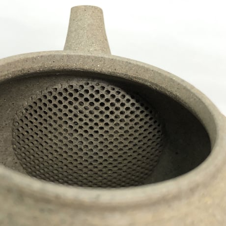 甚秋  伊藤成二  Jinshu  Seiji Ito  火窯変 四角 嵐絞り紋 急須 　ST0312