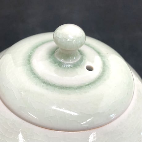 千葉光広 Mitsuhiro Chiba 灰釉 印籠蓋 後手急須　ST0540