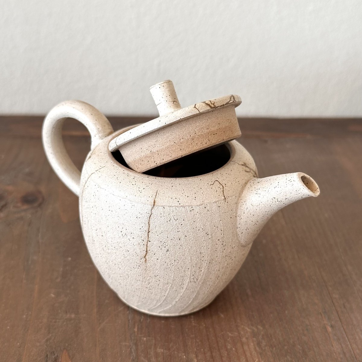 Sho❗️希少品❗️森伊蔵前掛け 甚秋 伊藤成二 Jinshu Seiji Ito 白 藻掛け 後手急須 ST0605