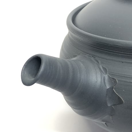 伊藤雅風 Gafu Ito 黒泥 マット 筋挽き 急須　ST0100