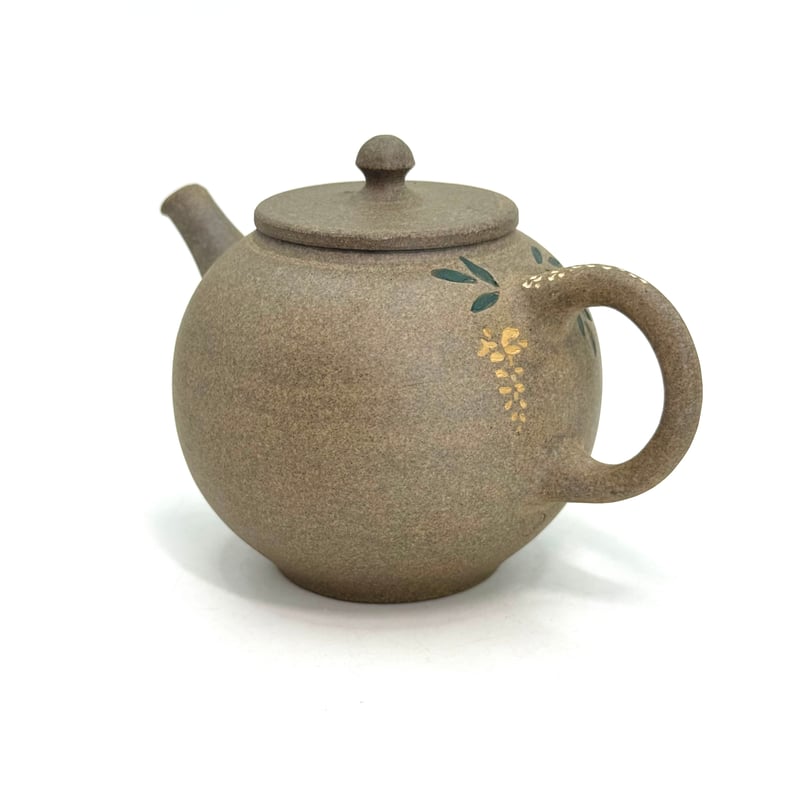 陶板ア一卜 都築青峰 Seiho Tsuzuki 焼締 藤 後手急須 ST0878 | TOKONAME