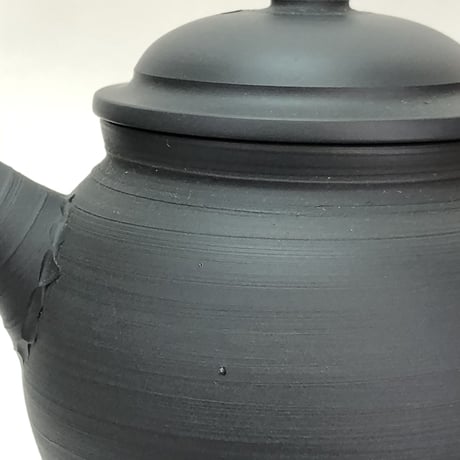 伊藤雅風 Gafu Ito 黒マット 印籠蓋 後手急須　ST0165