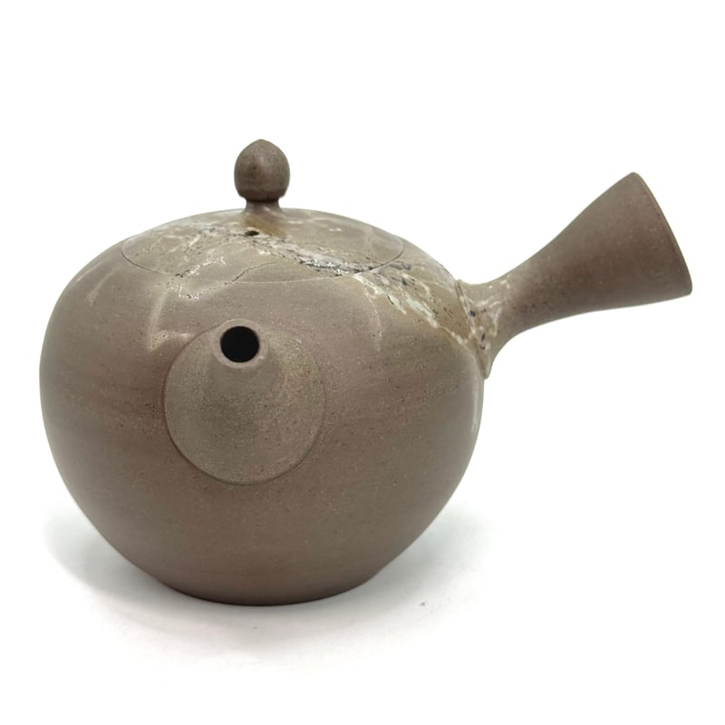 水野博之 Hiroyuki Mizuno 窯変白藻掛 丸急須 ST0889 | TOKONAM