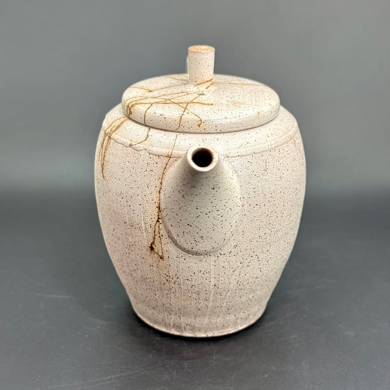 甚秋 伊藤成二 Jinshu Seiji Ito 白 藻掛け 切立 後手急須 ST0