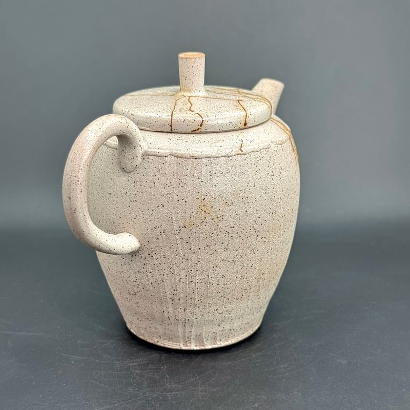 甚秋 伊藤成二 Jinshu Seiji Ito 白 藻掛け 切立 後手急須 ST0