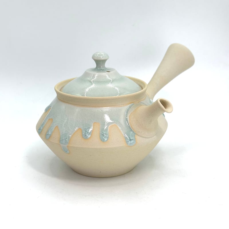 藤田德太 Tokuta Fujita 灰青磁 釜型 急須 ST0973 | TOKONAME