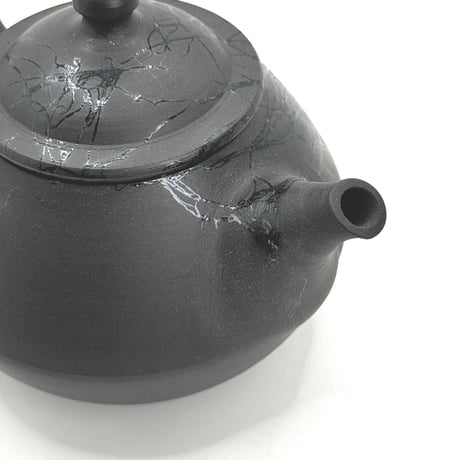 北條 Hokujo 黒藻掛け茶注 木箱入　ST0809