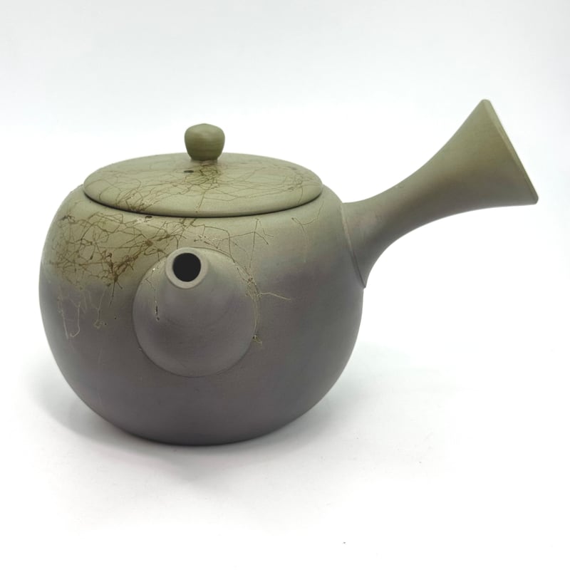 片山白山 Hakusan Katayama 緑泥 窯変藻掛け 急須 ST0897 | TOKO