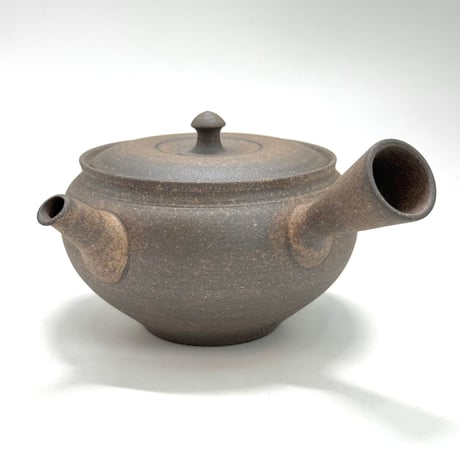 水野陽景 Yokei Mizuno  焼締梨皮手 袋鉄鉢 小茶注 　ST0905