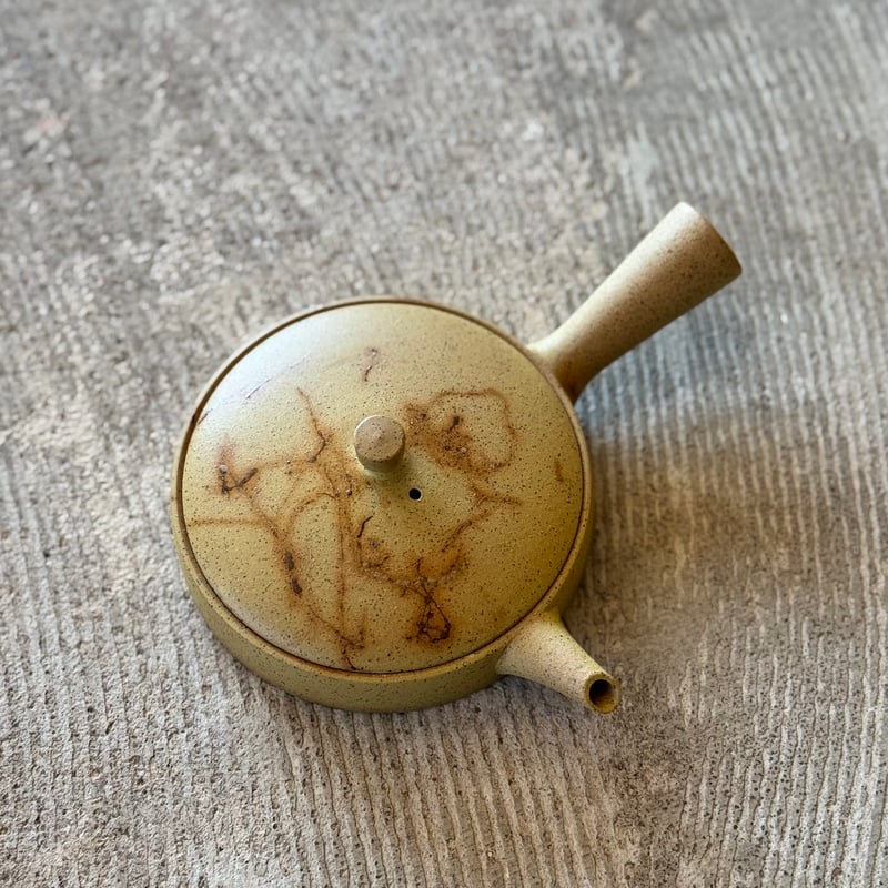 甚秋 伊藤成二 Jinshu Seiji Ito 極平急須黄藻掛け ST0994 |